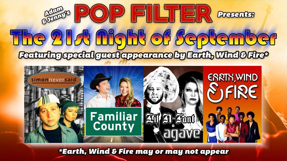 PopFilterMusic's tweet image. Ba-de-ya, say do you remember? Join us on the 21st night of September for a very special show at @thepitnyc !