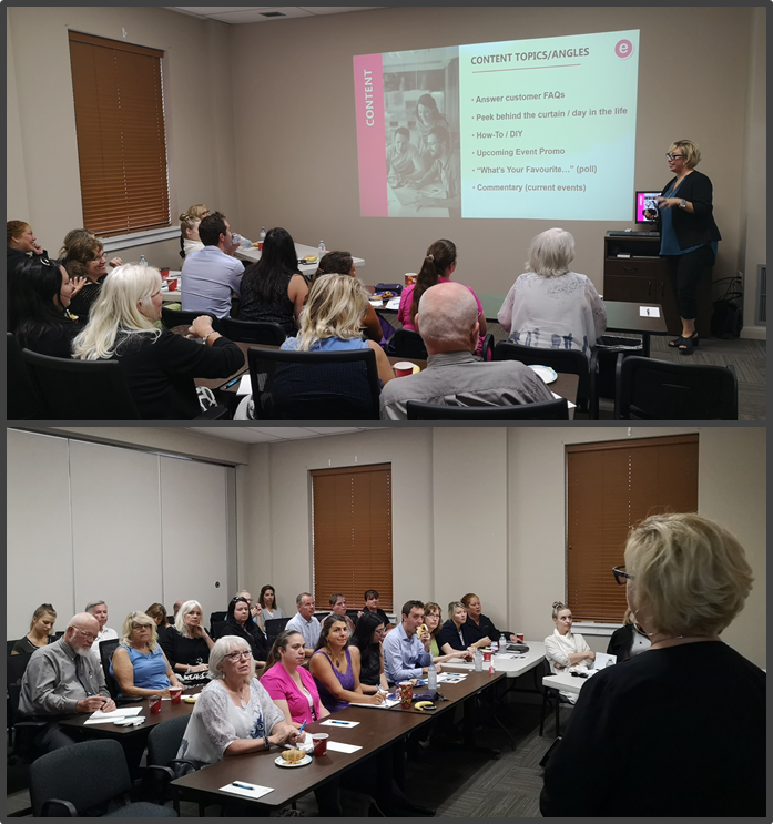 MoSC_EcDev's tweet photo. What an informative #businessANDbreakfast session this morning with Laurie from @emotivatemktg. Great to see so many local businesses attend! @StrathroyCofC https://t.co/vJ4B1qYE0e