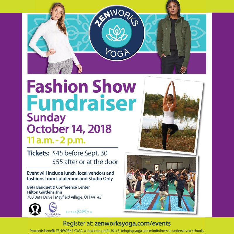 Join us for our our 3rd Annual Fashion Show Fundraiser on Oct 14th! Includes #fashion from @Lululemon, @StudioOnly and @LittleOmies along with local vendors, a silent auction and delicious food! 
Get your advanced tickets now and save $10! buff.ly/2x791Pf