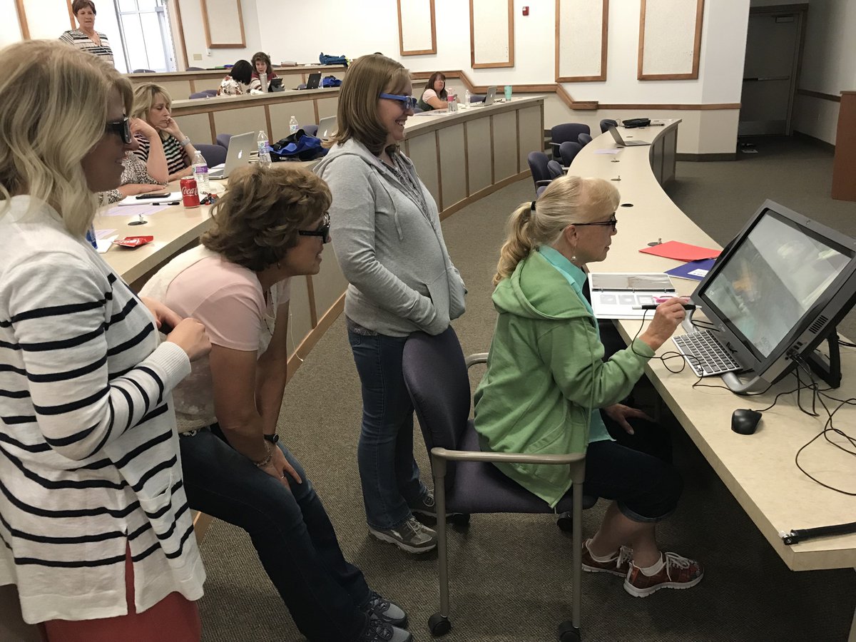 CUES4Training's tweet photo. Finished up the CUES Region Media Specialist conference yesterday with Gavin spreading the Data Security love, and then exploring #VirtualReality tools and resources, including @zSpace @nearpod @HoloLens & @google, among many others. #cuestraining https://t.co/gfUGcj29LC