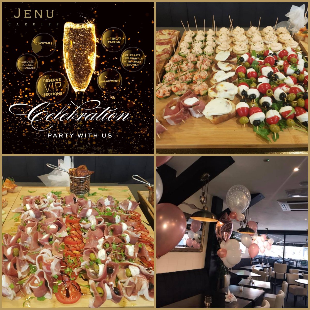 JENU_CARDIFF's tweet photo. Celebrate any Special Occasion at #Jenu - Book your #party today call us on 02920 621025 or visit https://t.co/0JzurNUiHj 🍾
#babyshower #birthday #christmas #engagements #anniversary #businessmeetings #cardiff https://t.co/1FTLRr3UmZ