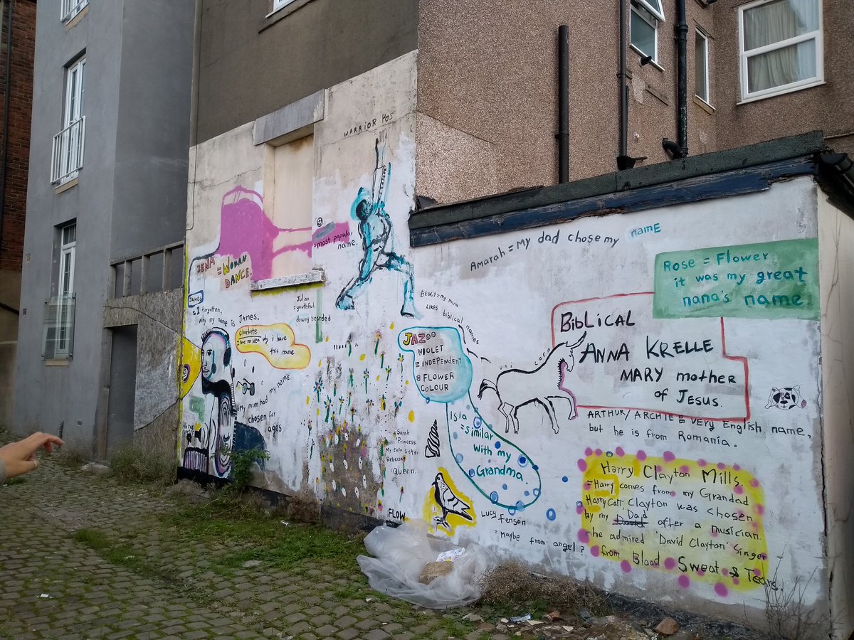 Mural at back of Supersave, Alexandra Road as part of #HackMorecambe