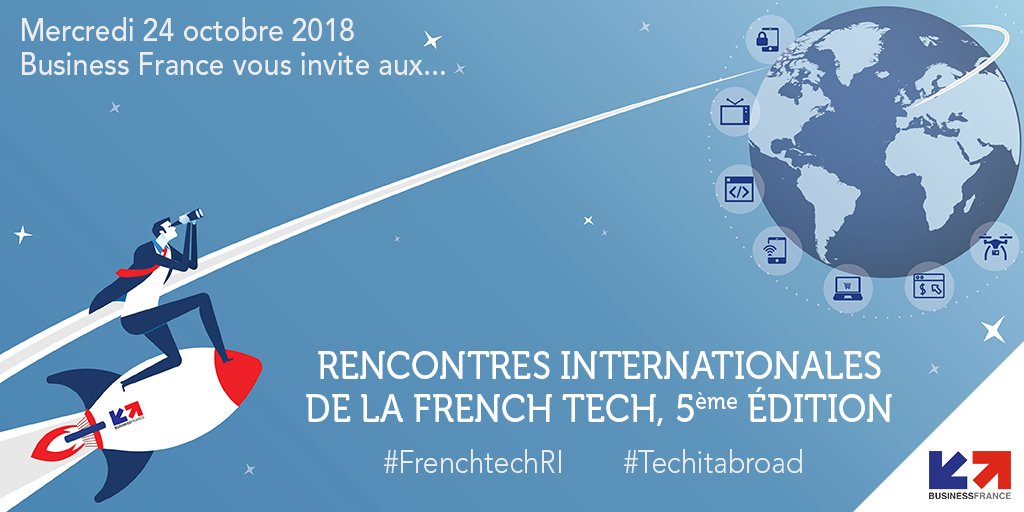 businessfrance's tweet image. #PME et #startup innovantes, nous vous donnons rendez-vous pour les Rencontres Internationales de la French Tech le 24 octobre 2018 @businessfrance  bit.ly/2OWENop  #FrenchtechRI   #Techitabroad