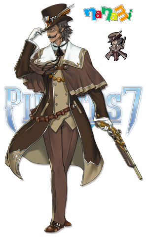 ひづめさんのツイート シミュレーションrpg Pirates7 ユニット紹介その９ 海賊紳士 カリビアの義父が率いていた海賊団の副船長として名の通っていた古株の海賊ラフィットの専用クラス 通距離からの支援攻撃を得意とする スカウトの上位ユニットだ T