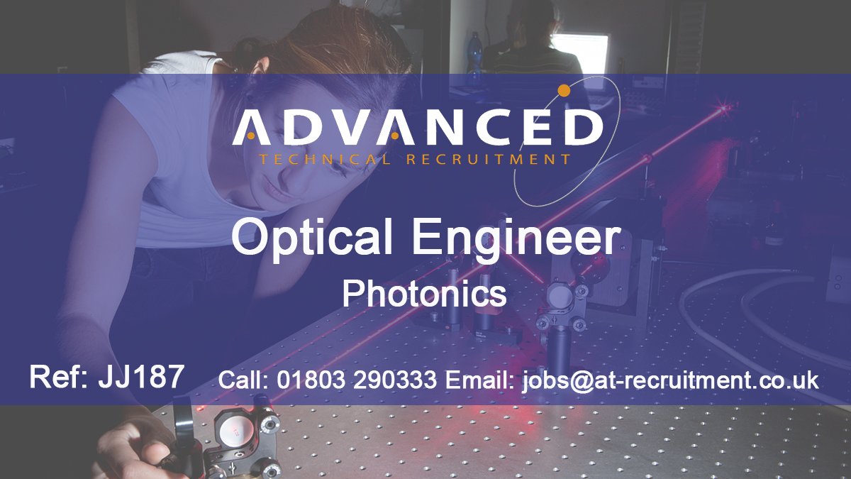ATR_Recruitment's tweet image. Job Vacancy: Optical Engineer
ow.ly/meuU30lMTbs

#Optics #Photonics #OpticalEngineer #Laser