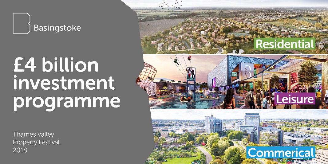 BasingstokeBiz's tweet photo. Working with partners, we are growing for the future with more than £4 billion investment in the town due in the next 20 – 30 years. Basingstoke: Built for Business, designed for life. #TVPropFest #TVPF18 #BusinessBuiltIn https://t.co/6LmkgoGDCL