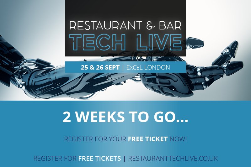 There’s only 2 weeks to go until we head to the @ExCeLLondon to exhibit at this year’s Restaurant &amp; Bar Tech Live. For more information : restauranttechlive.co.uk @RestTechLive @TakeawayExpo @RestDesignShow #Hungry4growth #loyalty #marketing #customer #crm