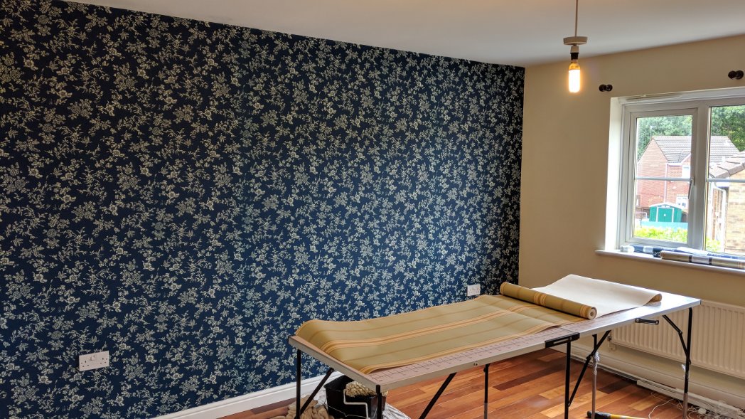 BenchmarkDecor's tweet image. Pleasure hanging these two @RalphLauren wall coverings. Lovely paper to hang