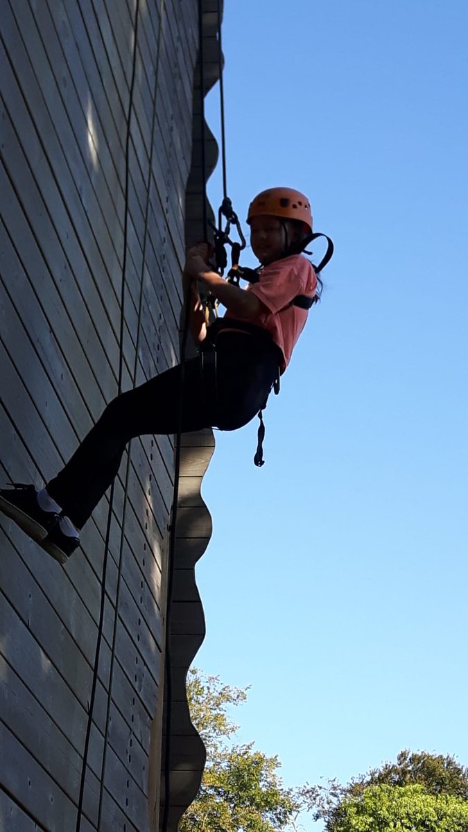 coffee_roo's tweet photo. Some super confident abseilers! Apparently Miss Cowell wasn’t quite as confident as the children....😬 https://t.co/urm5FpJDv3