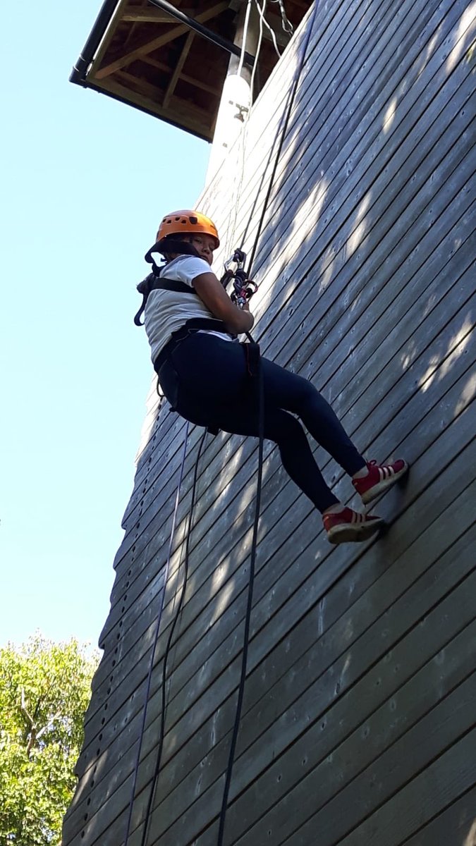 coffee_roo's tweet photo. Some super confident abseilers! Apparently Miss Cowell wasn’t quite as confident as the children....😬 https://t.co/urm5FpJDv3