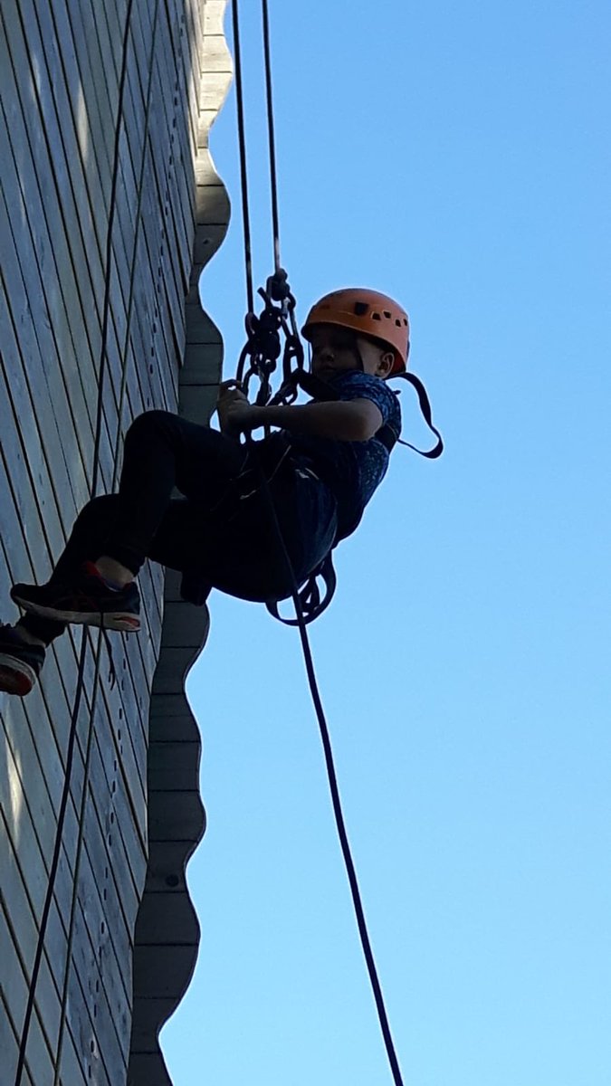 coffee_roo's tweet photo. Some super confident abseilers! Apparently Miss Cowell wasn’t quite as confident as the children....😬 https://t.co/urm5FpJDv3