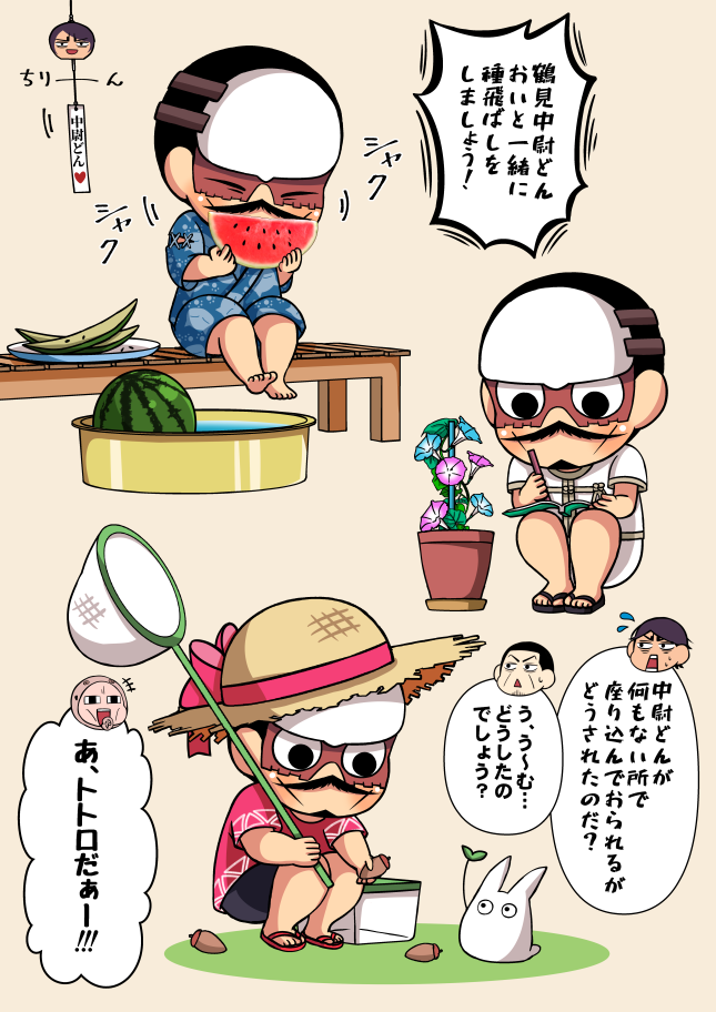 【金カム】ミニキャラの鶴見中尉を愛でる第七師団。夏バージョン。 
