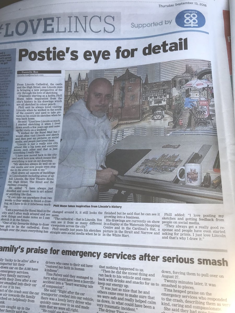 Nice little article about me and my Lincoln art in the Lincolnshire Echo #lincoln #artist #lincsconnect #lovelincs