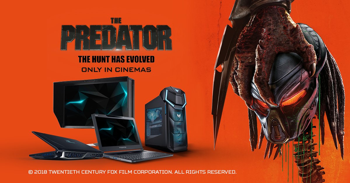 AcerUK_Official's tweet photo. The #Predator film is here!
🎁#WIN 1 of 20 surprise Predator bundle prizes! 
Like &amp; Share this post for a chance to win #Predator accessories. #Competition closes: 21st September at 23:59 👍 All winners will be selected at random. https://t.co/ge9TkTOrOx