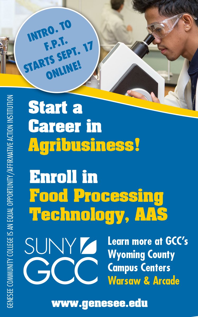 sunygcc's tweet image. #agribusiness #FoodProcessingTechnology genesee.edu/academics/prog…