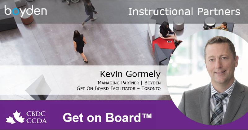 TODAY: Pleased to have our #Toronto Managing Partner, Kevin Gormely facilitate today's <a href="/diverseboards/">CBDC</a> #GetOnBoard Recruitment Session -- helping advance #diversity on Canada’s #boards. 

Learn more about this program here: boyden.ca/canada/canadia… … …