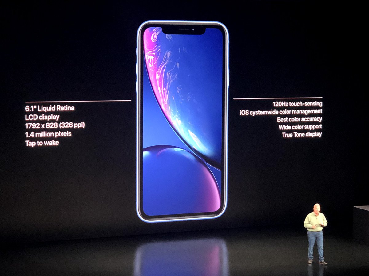 PSA: A lot of people saw this slide in the keynote yesterday and thought it meant iPhone Xs has a 120Hz display. It doesn't! It refreshes the touch sensing layer at 120Hz (just like iPhone X already does) but the screen's refresh rate is still 60Hz. Sorry, no ProMotion this year!