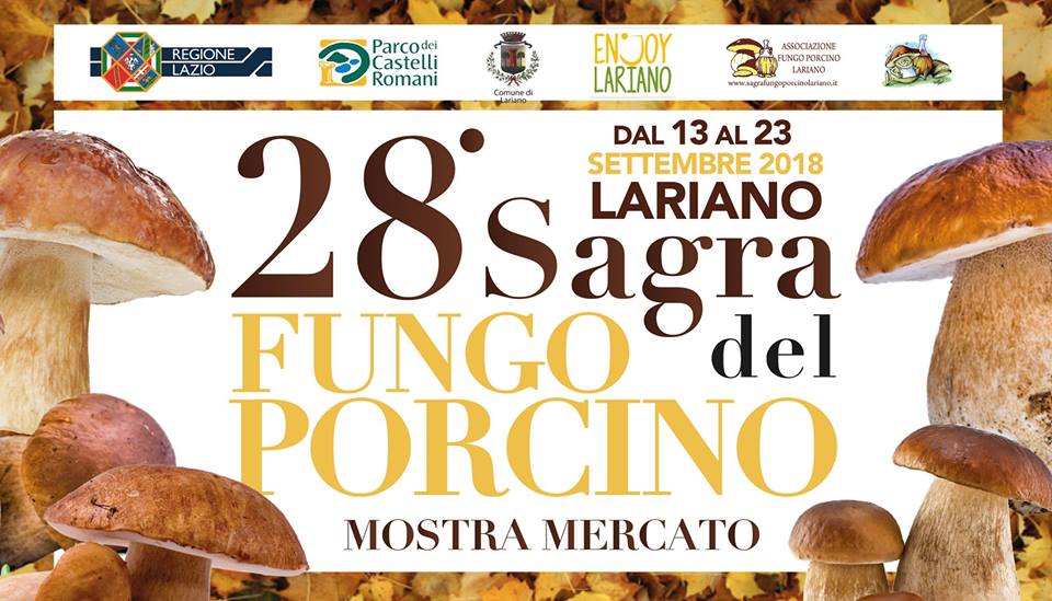 Torna la sagra del fungo porcino a Lariano, giunta alla sua XXVIII° edizione