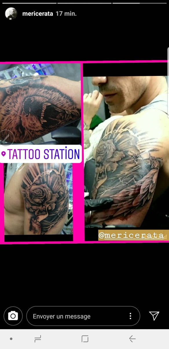 انتهى وشم ايبو و أخذ شكله النهائي 
استغربت أن آخر الصور للي نشرها الواشم مافيها رسم الجمجمة للي شفناه بالسابق فسألته عن كيف هذا التغيير !! فأكد لي أنه رسمة الوشم فعلا انتهت و أن قام بمسح الجمجمة 
#İbrahimÇelikkol #Muhteşemİkili