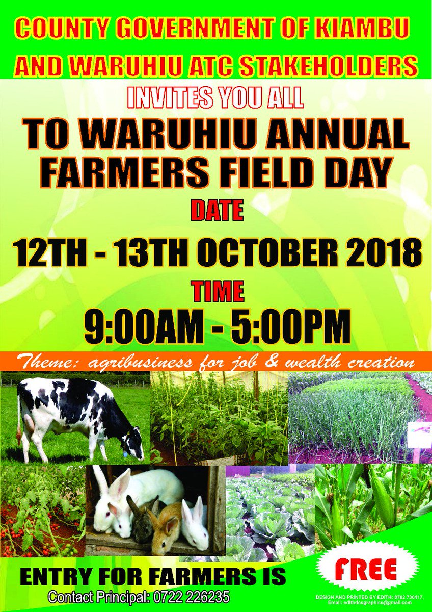 Waruhiu ATC Annual Farmer Field Day 12-13th Oct 2018 farmlinkkenya.com/waruhiu-atc-an…