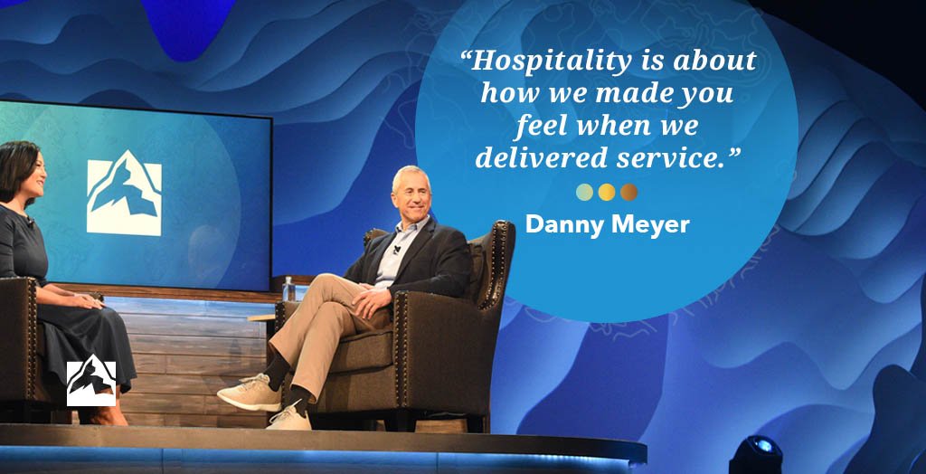 GLNsummit's tweet photo. Do you know the difference between customer service and hospitality? CEO of @USHGNYC and founder of @shakeshack, @dhmeyer, helps us dive deeper into this topic through GLS GrowthTracks. #GLS18 #GrowthTracks
https://t.co/AJu7CYnS8I https://t.co/em7Sf4IFQ5