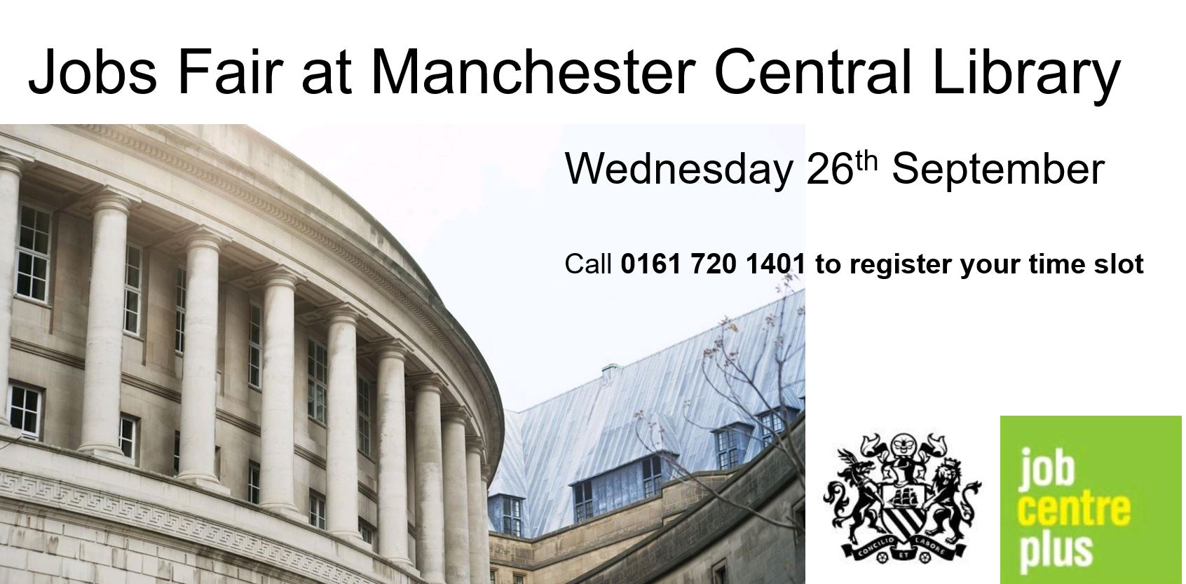JCP in Manchester on Twitter "We are holding a Jobs Fair at Central