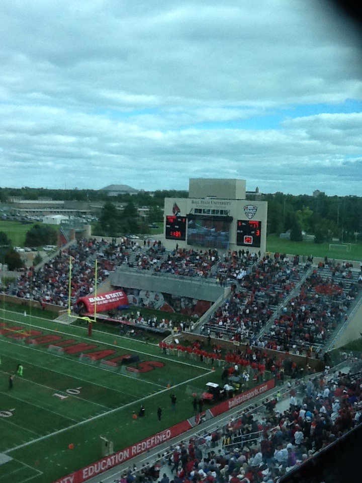 #OTD: September 13, 2014, IndState football beats Ball State in Muncie 24-17. Sycamores regained the Victory Bell.