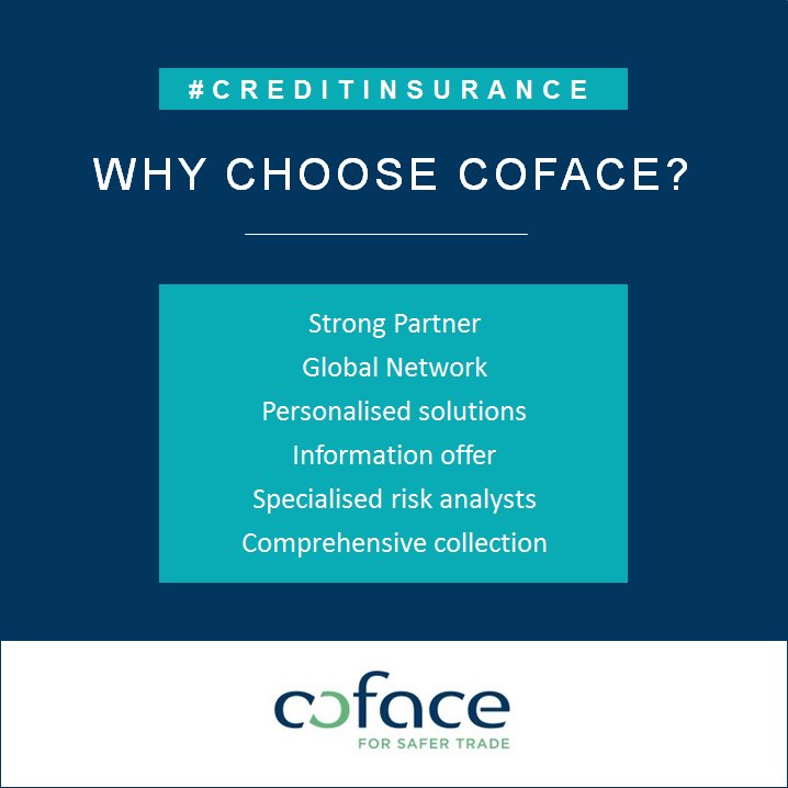 CofaceUKI's tweet photo. Why choose Coface?
https://t.co/pyuZj2kXEy
#cofaceitfirst #creditinsurance https://t.co/0LVywvKobD