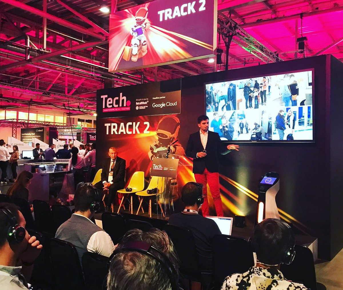 <a href="/andrei_danescu/">Andrei Danescu</a> and Bo on stage at #RetailWeekTech <a href="/RetailWeek/">Retail Week</a> #robotics