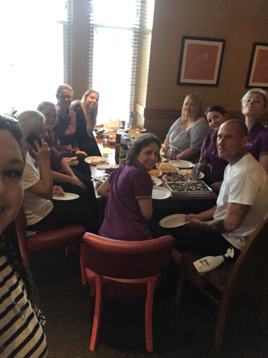 #HouseKeepingAppreciationWeek Team enjoying from yummy pizza and nibbles!! 🍕 🍰 Inverness West Superstars 🤩 @Valerie_PI3R