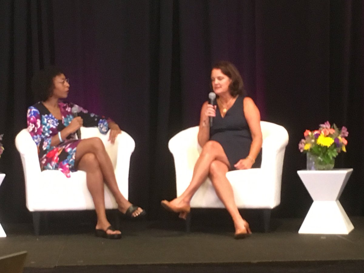 Ayanna Hudson of ⁦<a href="/NEAarts/">Nat'l Endow f/t Arts</a>⁩ talking with Jane Best about the 2020 Action Agenda. #AEPAC2018.