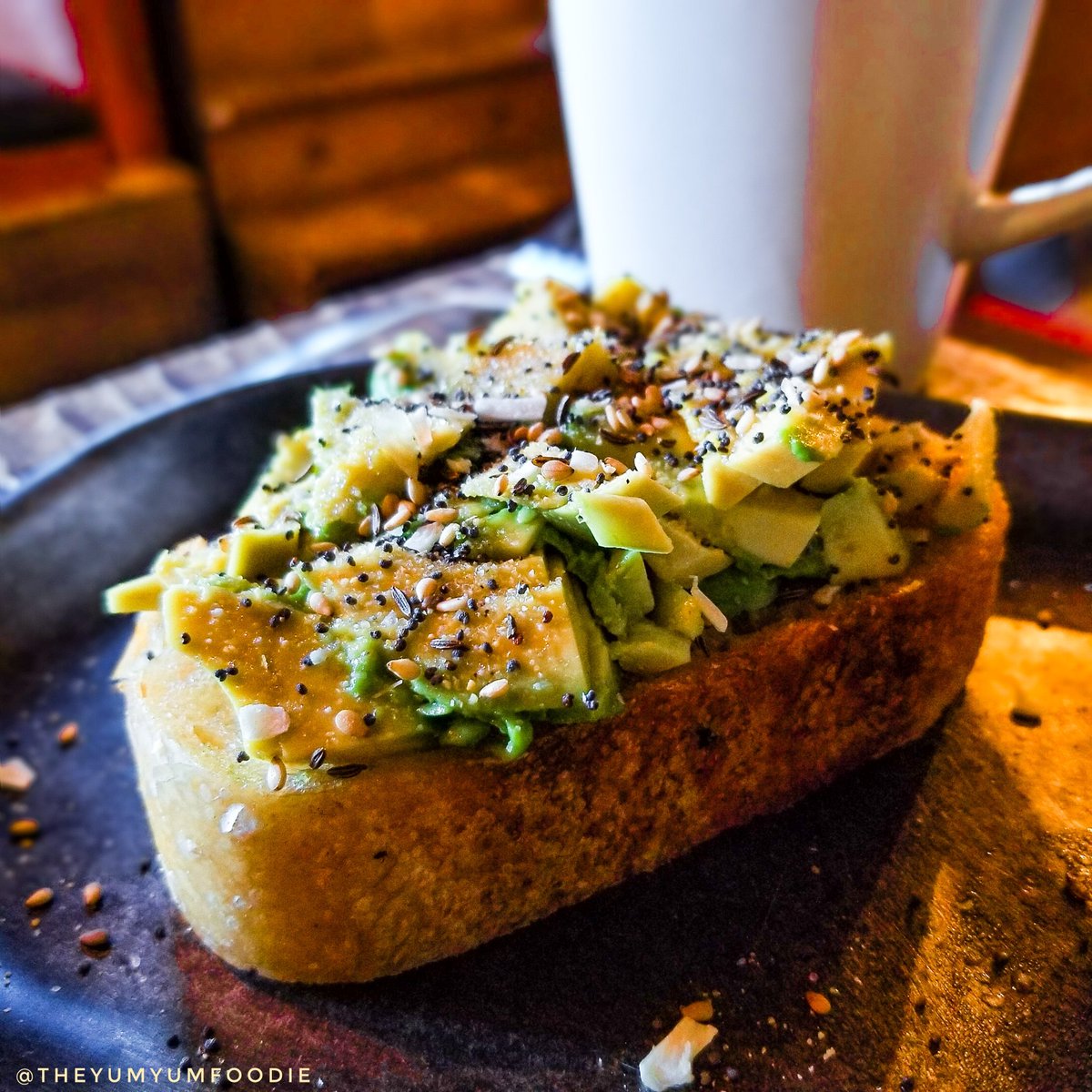 TheYumYumFoodie's tweet photo. Good morning #Provo. Today for #breakfast the best #avotoast I've had in a while. From #ruggedgrounds coffee. https://t.co/vFzaxPajXA