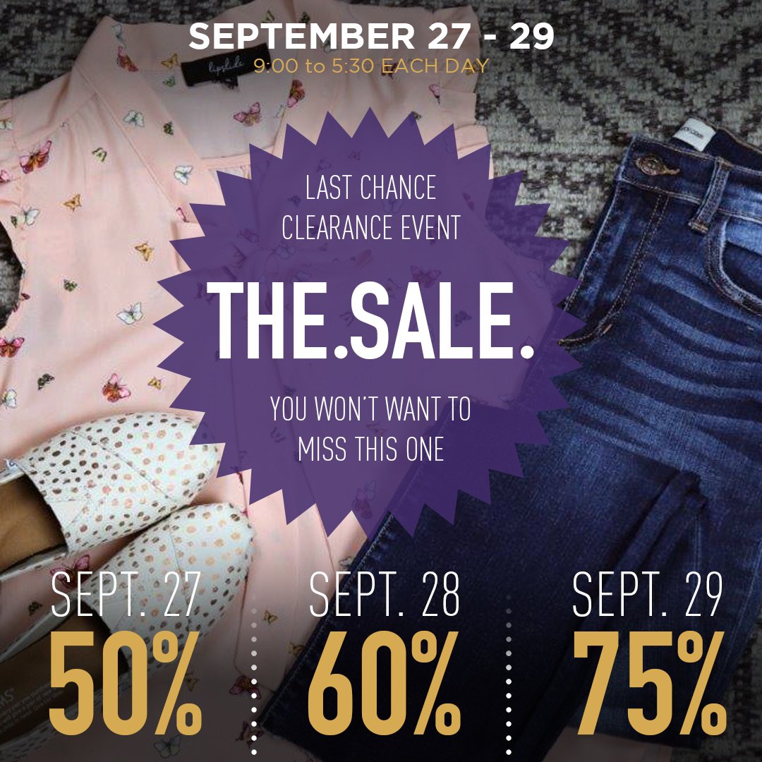 Save the date for one of our favorite events...THE.SALE.