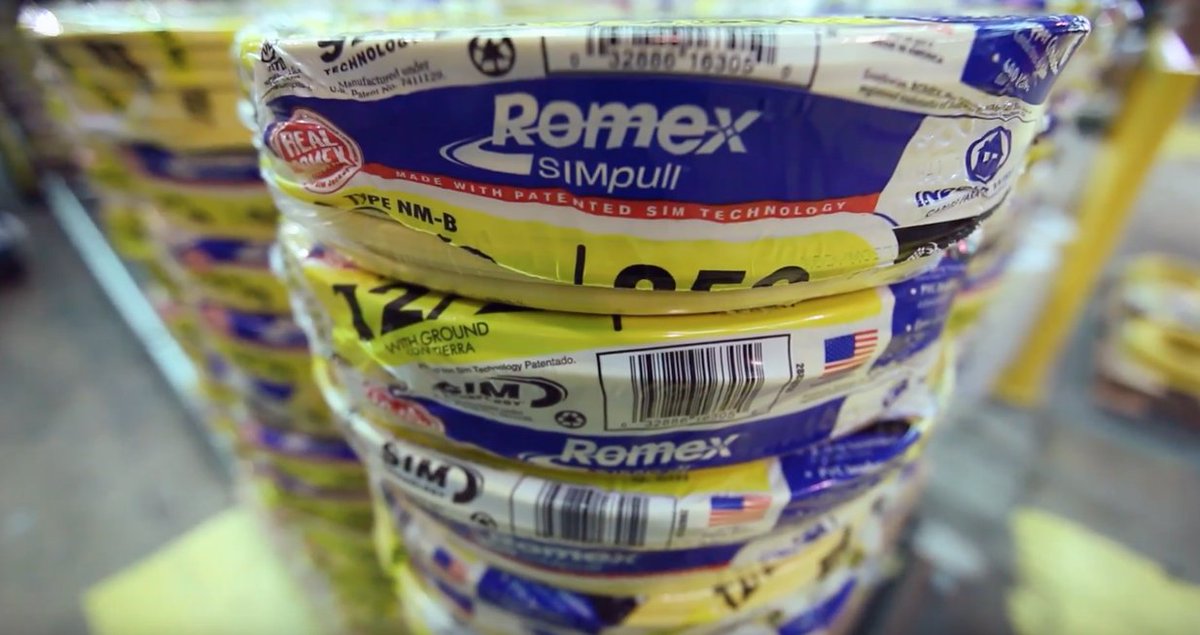 Southwire's tweet image. What makes #Romex brand #SIMpull #NMB Cable so invaluable in residential jobsites is that it has a jacket that utilizes the SIM technology process, which makes the cable easier to pull across tresses and joints. Check out the full video at youtu.be/-TdSg1Sb1pI #southwire