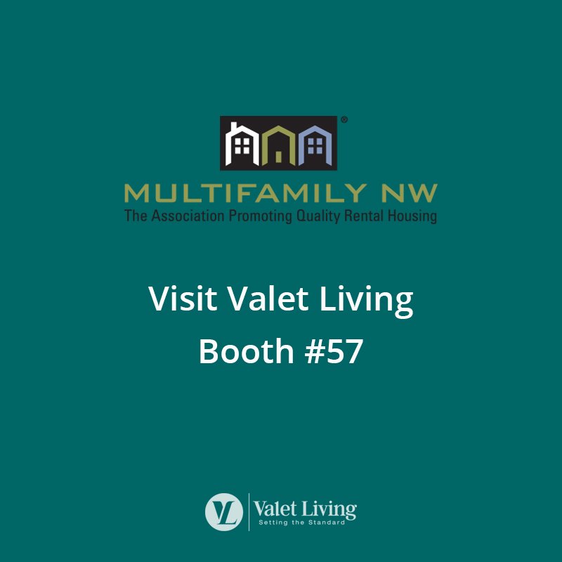ValetLiving's tweet photo. The largest industry event in Oregon is a week away! Valet Living will be at the Spectrum Educational Conference &amp; Trade Show (@MultifamNW) at Booth #57.  Don't miss out and stop by!  #MFNW #TradeShow #multifamily #SettingTheStandard https://t.co/Bal372feNe