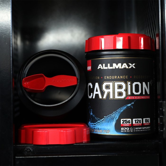 ALLMAX's tweet photo. When you're #training intensely, #carbs are not only a good idea, they are a must! So mix up half a scoop of #CARBION+ with 12oz of cold water & you're ready to go!
Now features our #ScoopLock technology that sits right on top of your lid! #STOPSCOOPLOSS https://t.co/vKWHLn3eQi