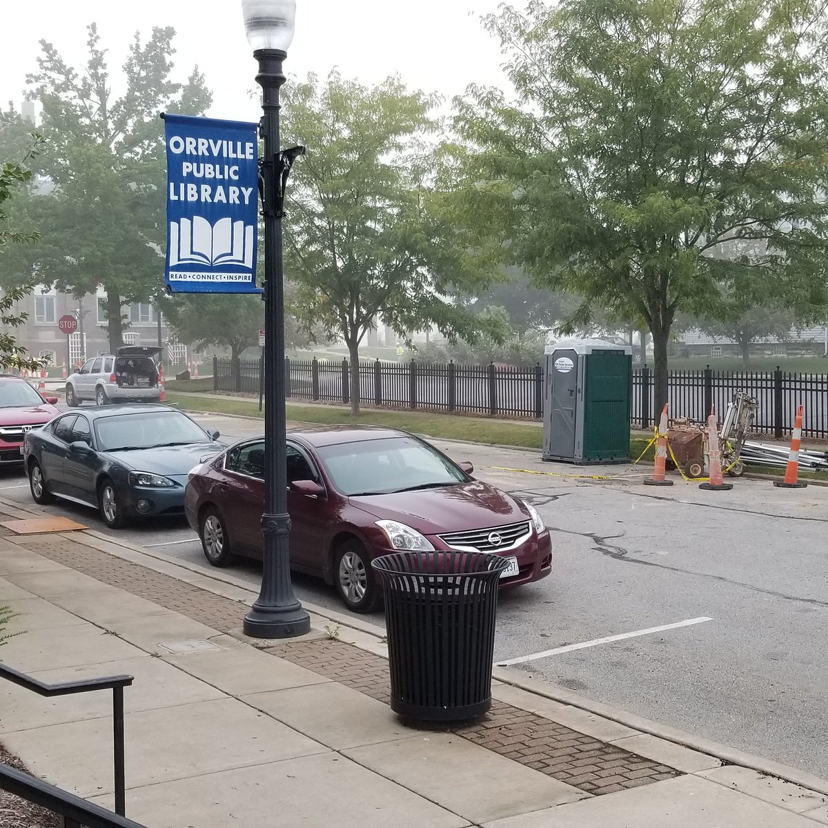 OrrvilleLibrary's tweet photo. Access to our parking lot is still limited, but Church Street is now OPEN! There are still some construction-ish remnants you will need to avoid.
#portapotproblems https://t.co/CzFG6zqYLT