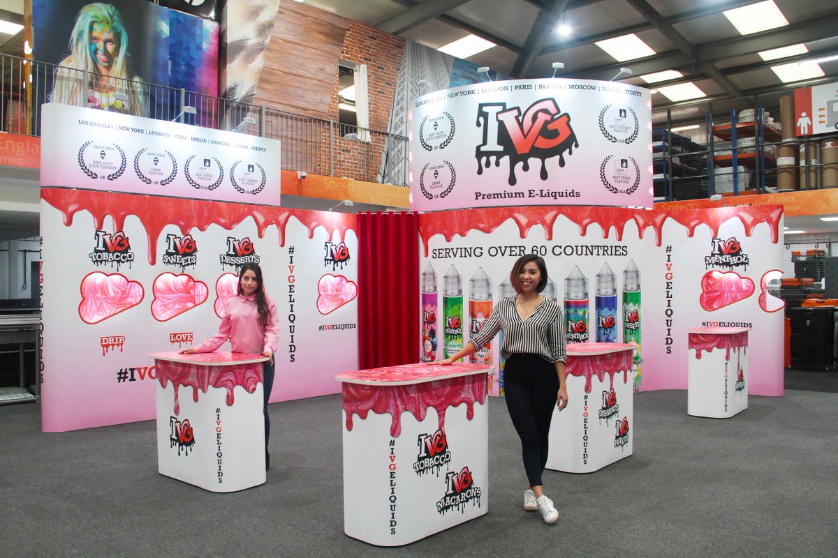 Quadrant2Design's tweet photo. We're getting excited for @ivgeliquids who are exhibiting at #Intertabac2018 next Friday.
All produced and signed off here in the Q2D HQ ready for the trip to Dortmund to install the exhibition stand! Passports packed also!
#ivqeliquids 👷♂️🚚🇩🇪💪 https://t.co/7PHmUkUSqb