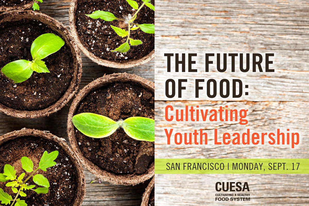 Who will lead #thefutureoffood? Join <a href="/CUESA/">Foodwise</a> on Monday, September 17, at <a href="/ferry_building/">Ferry Building</a> to hear from leaders and educators in the youth food movement, featuring @educationoutside, <a href="/saeedahafiz/">saeedahafiz</a>, <a href="/cooking_project/">The Cooking Project</a> <a href="/MakerEdOrg/">Maker Ed</a> <a href="/youthspeaks/">youthspeaks</a>. Tickets: futurefoodyouth.eventbrite.com