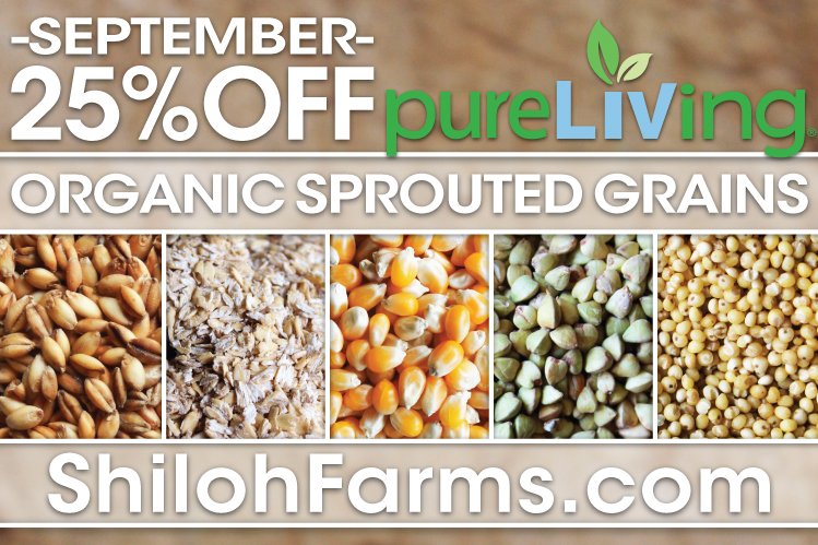 ShilohFarms's tweet photo. This #WholeGrainsMonth, discover the #sprouted difference! Thru September, save 25% on @PureLiv's entire selection of #Organic Sprouted Grains at https://t.co/TIqWIe9wAP: https://t.co/cFZtXlI1N0 #WholeGrain #sale https://t.co/MgdtXDVpXD
