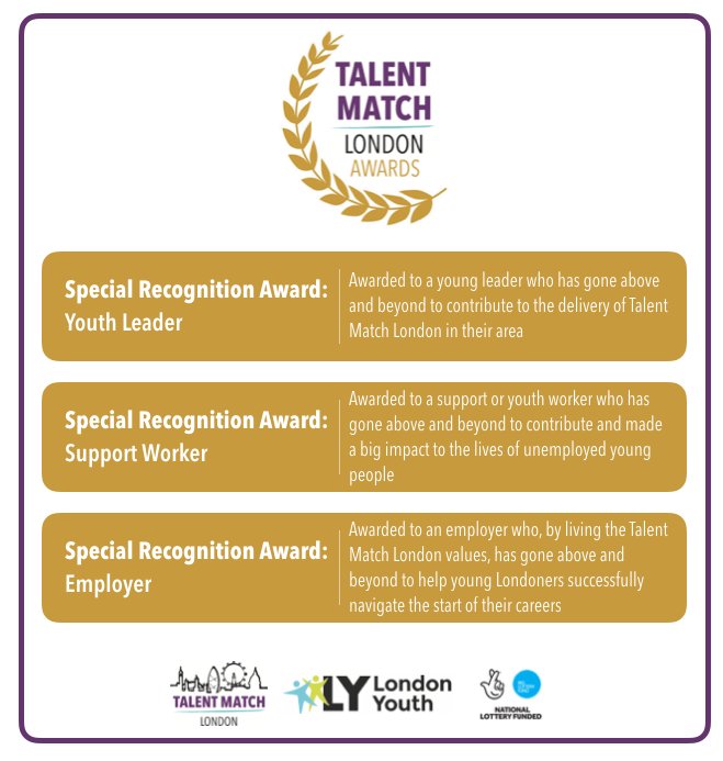 📣 Calling all our brilliant delivery partners - nominations are now open for the Talent Match London Awards🏆. Three categories to choose from - submit your nominations now at londonyouth.wufoo.com/forms/nominati…