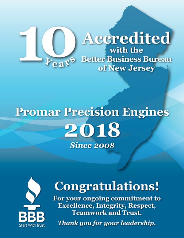 PromarEngine's tweet image. Promar received this plaque celebrating 10 years accredited with the BBB. Promar has maintained an A+ rating since we became accredited by focusing on our values of excellence, integrity, teamwork, trust and respect. Proud of the entire Promar engines family! @BBBNewJersey