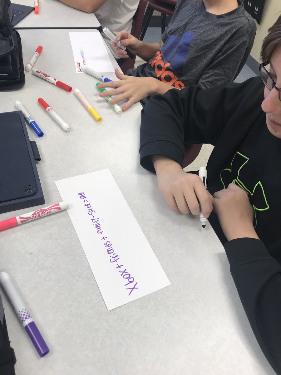 MrsElliottMath's tweet image. Lucy from The Miscalculations of Lightning Girl said “Life is like an equation and mine is perfectly balanced”.  Writing our equations in RTI! #sms_wildcats