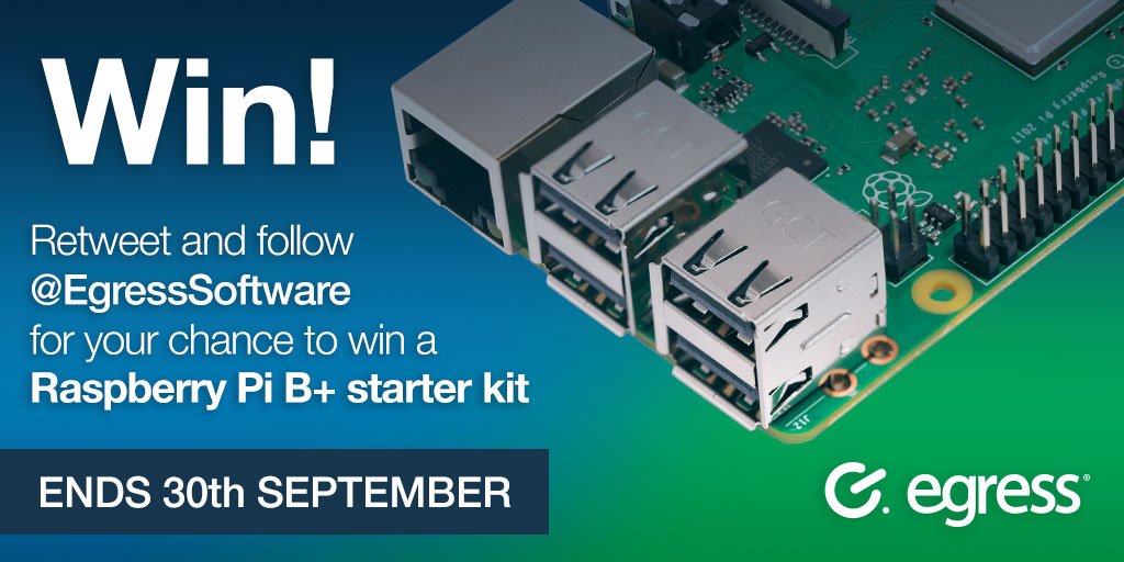 EgressSoftware's tweet photo. Retweet and follow @EgressSoftware for a chance to #WIN a Raspberry Pi B+ starter kit! Full T&amp;Cs here >  https://t.co/eIX6kdfiG2 #contest #giveaway #tech #cybersecurity https://t.co/h5pRl2zHas