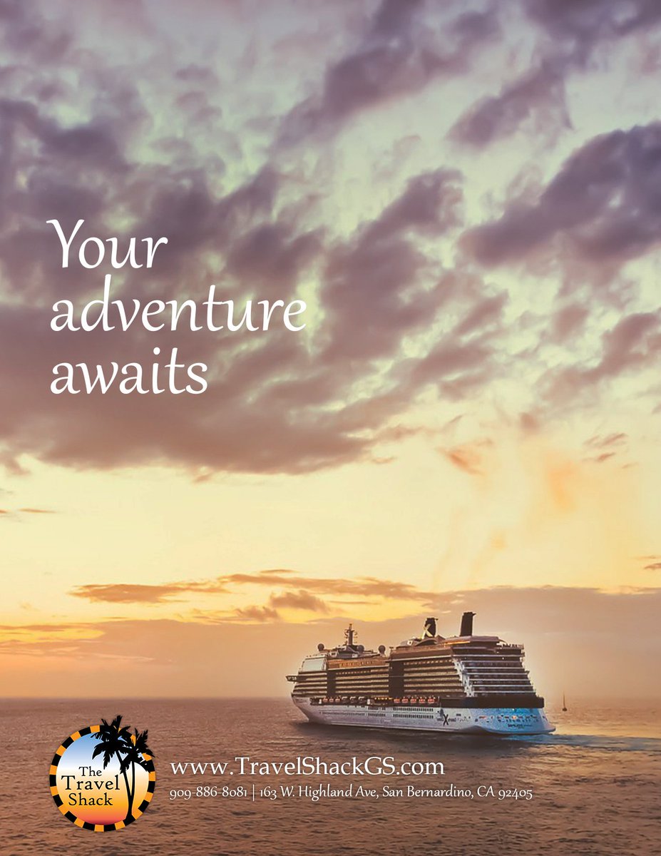You’re one phone call away from going anywhere you want
with the Inland Empire’s #1 Travel Agency

travelshackgs.com