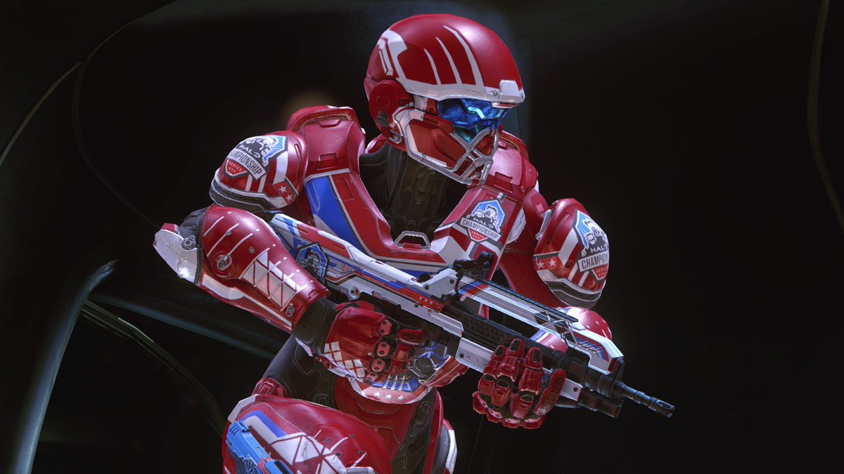 HCS's tweet photo. Prepare for battle. The Halo Championship Series Pack has returned to help celebrate the largest Halo esports event in European history. Gear up in-game or online today! #HCS https://t.co/0CKkJuPxmD https://t.co/8BtQ8avAPL