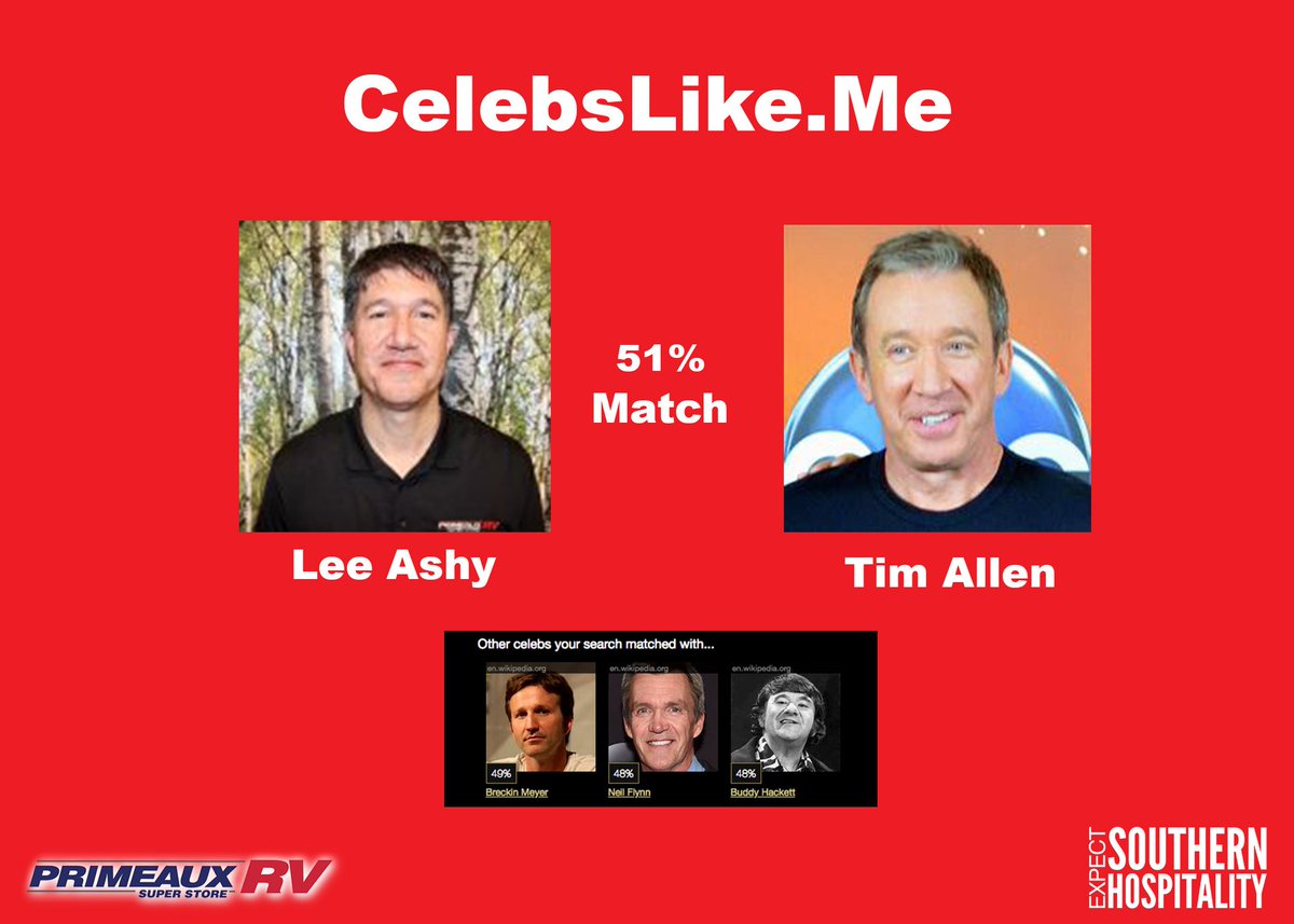 We have a celebrity in the house!! Thanks to CelebsLike.Me we have found Lee Ashy's Doppelgänger!