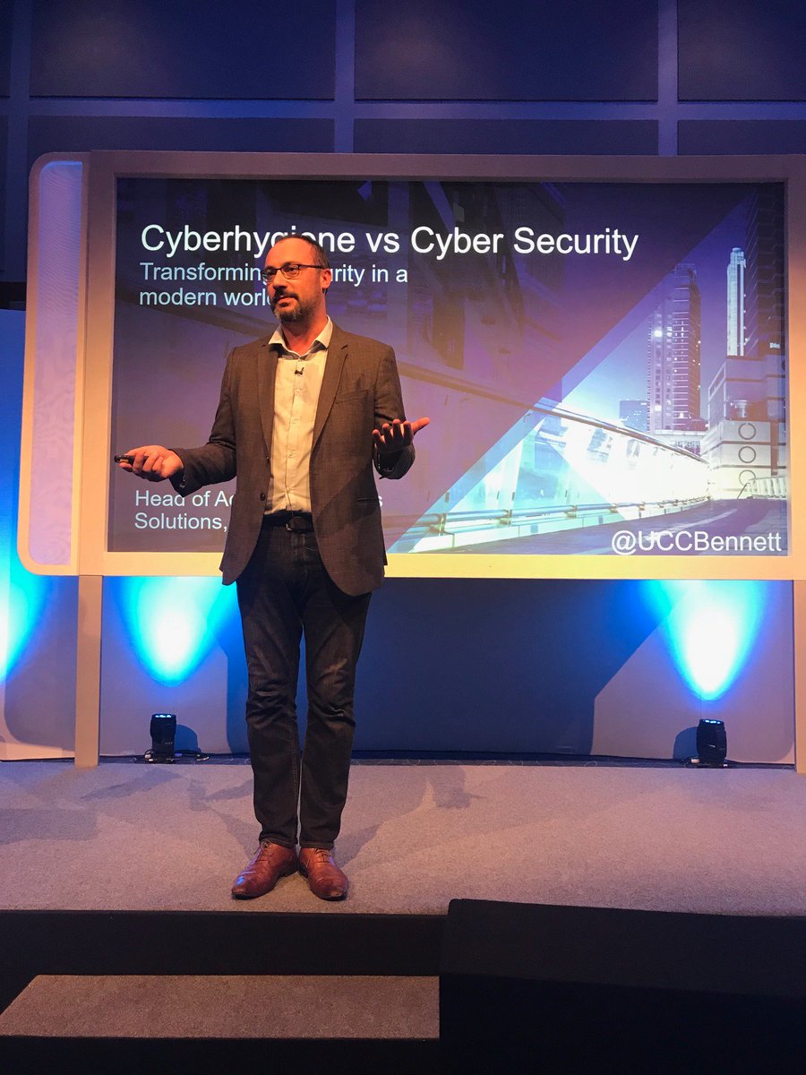 Our very own <a href="/UCCBennett/">Richard Bennett</a> talking transforming #security and the importance of cyber hygiene, not just cyber security at the Gartner Security Summit earlier today #GartnerSEC