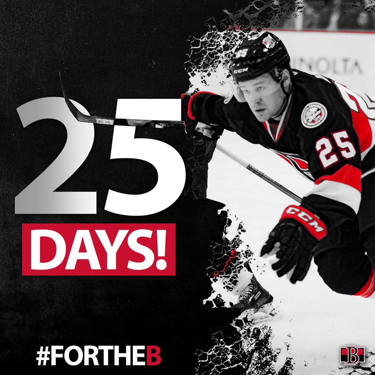 Just 2⃣5⃣ more days until the #BellevilleSens' season-opener! Be sure to snag your single-game tickets for all 2018 home games today! 
🎟️bellevillesens.com/single-game-ti…