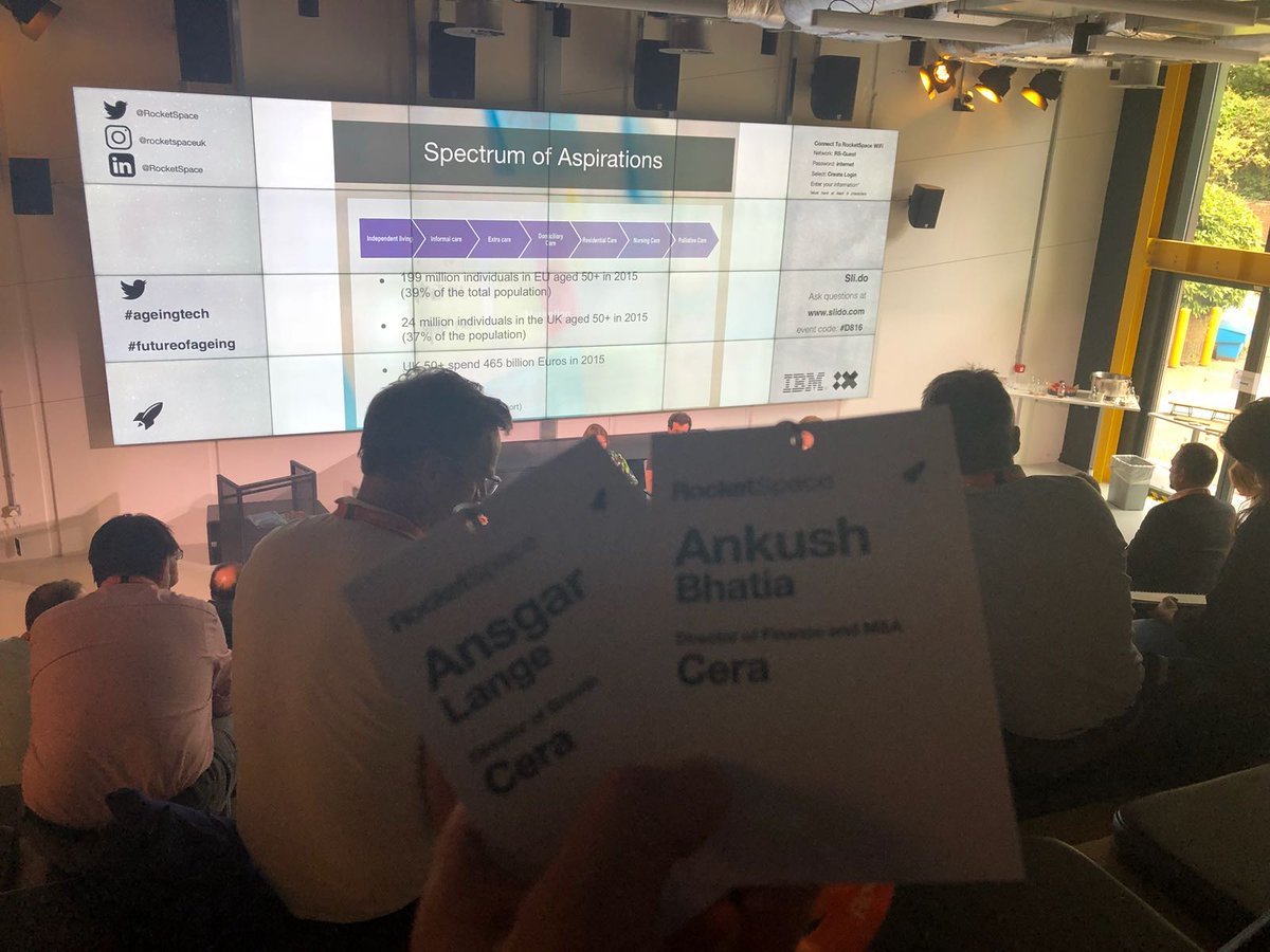 cera_care's tweet image. Did you see our Director of Growth, Ansgar Lange and Director of M&amp;amp;A, Ankush Bhatia present at the #ageingtech event organised today by @RocketSpace on “How Technology can help the Ageing Population&quot;? #FutureofAgeing